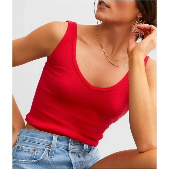 Free People Ribbed Brami Tank Top Sz XS/S - Picture 1 of 9